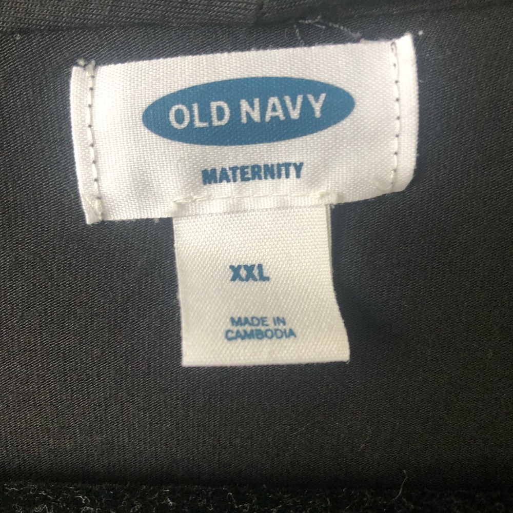 Old Navy Black Longsleeve Drape Nursing Top - Picture 2 of 6